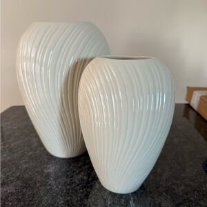 Lenox Mirage Vintage 1980’s Cream Textured Vases